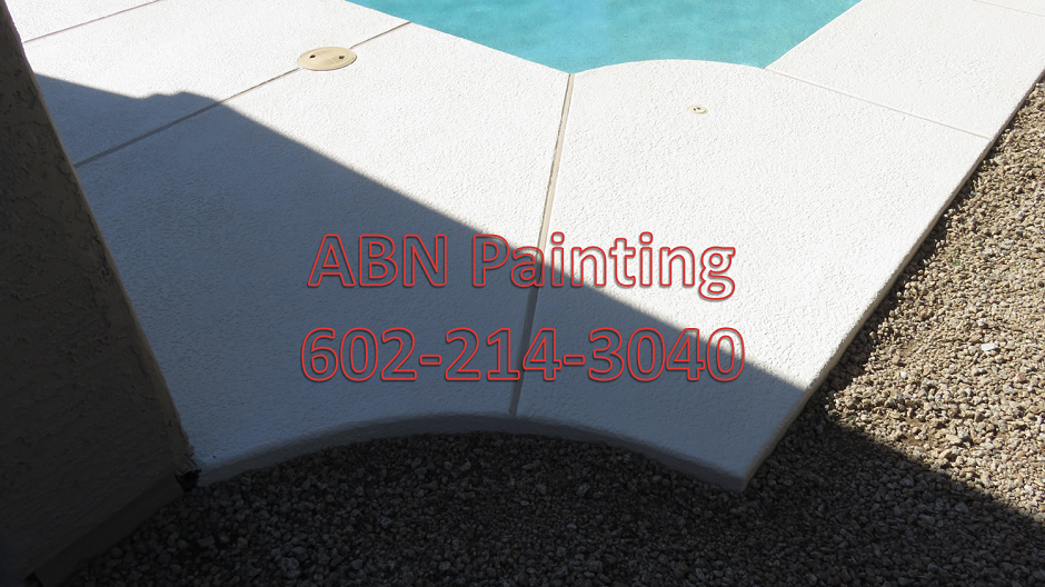 Concrete pool deck painting