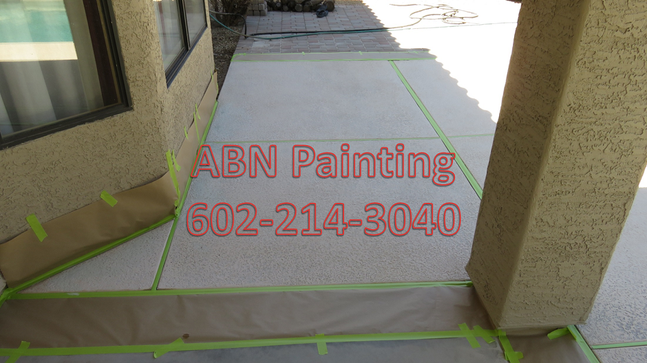 Concrete pool deck painting