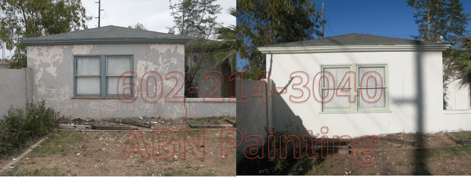 Exterior painting in Phoenix before and after 