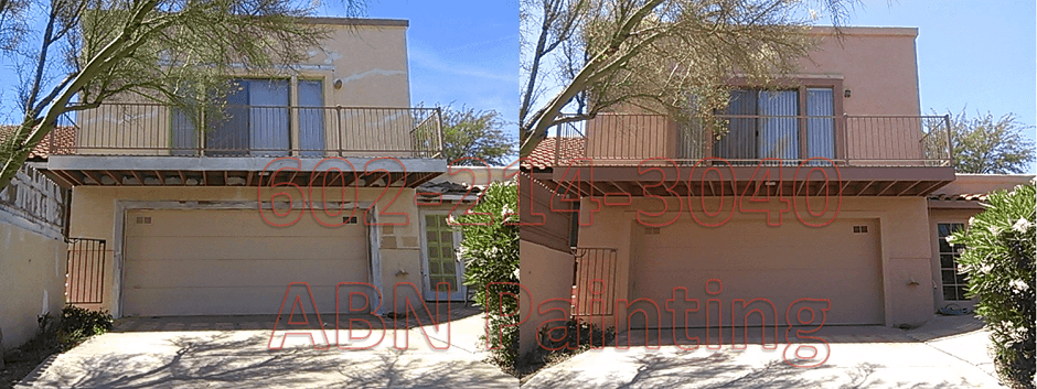 Exterior painting in Phoenix before and after 