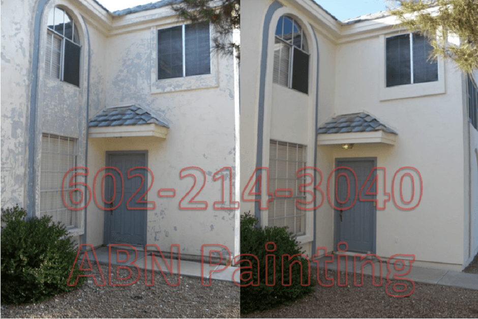 Exterior painting in Phoenix before and after 