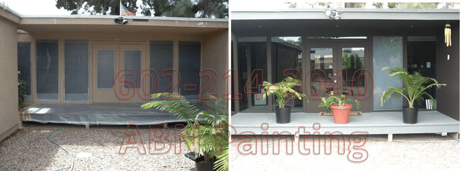 Exterior painting in Phoenix before and after 