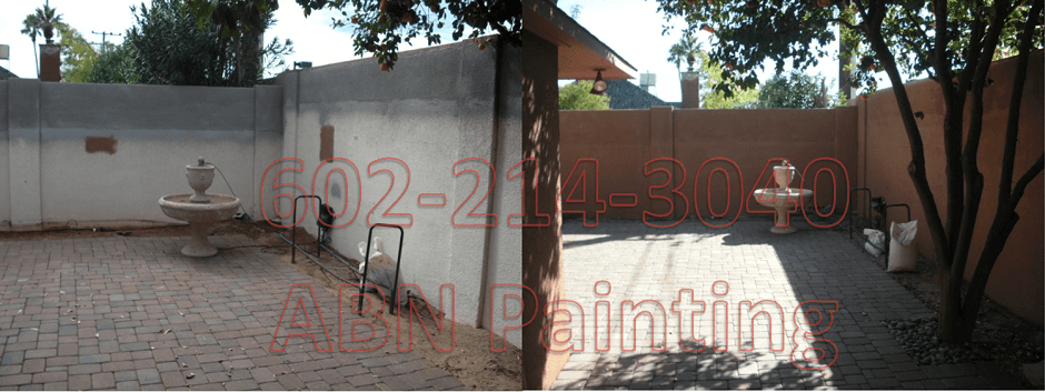 Exterior painting in Phoenix before and after 